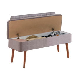 Hanah Home Banca 0701 - 1 Nogal y Gris 110 cm x 82.5 cm x 40 cm